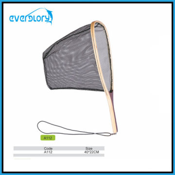 Vente chaude Poignée en bois Pêche à la mouche filet de pêche Tackle Landing Net